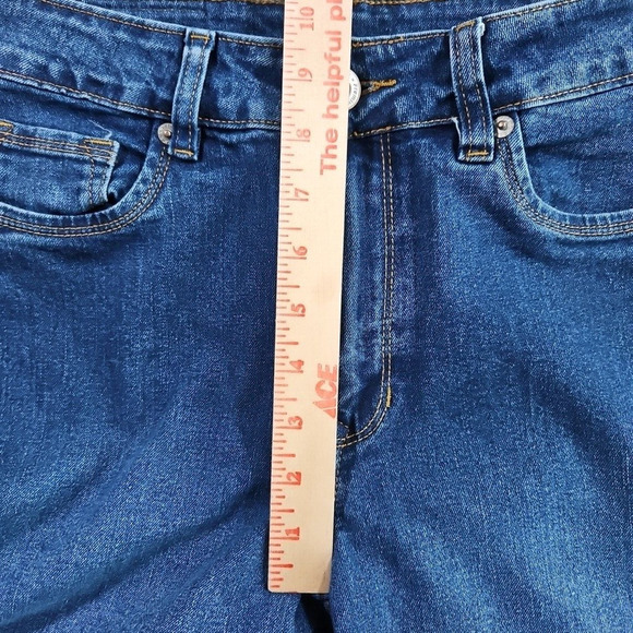 Cardinale Jeans Women's Sz 8 26x28 Med Wash Blue Slit Seam Pearls Y2K Fairy Core - Picture 13 of 16
